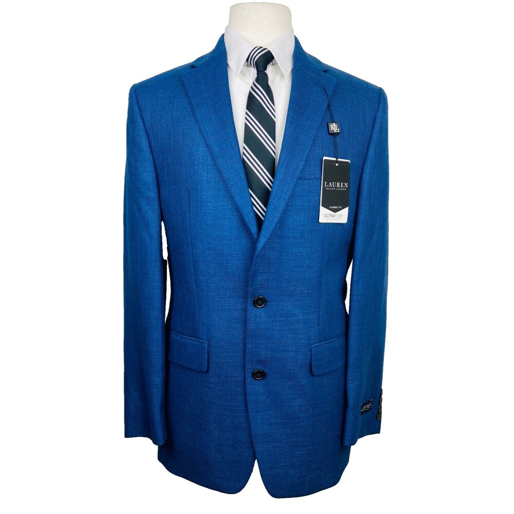 $295 NEW RALPH LAUREN MENS 39L BRIGHT NAVY SOFT BLAZER SPORT COAT SUIT JACKET